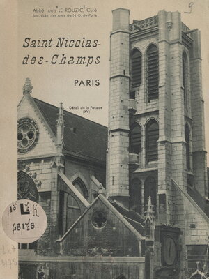 cover image of Saint-Nicolas-des-Champs, Paris